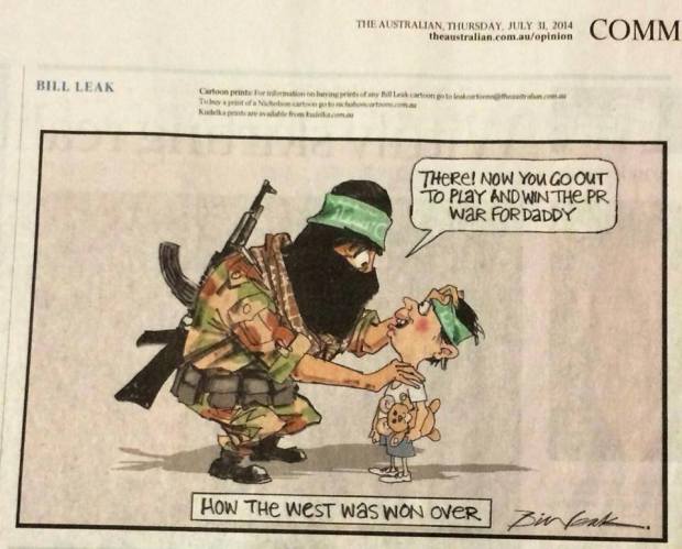 Bill Leak cartoon in The Australian, 31 July 2014