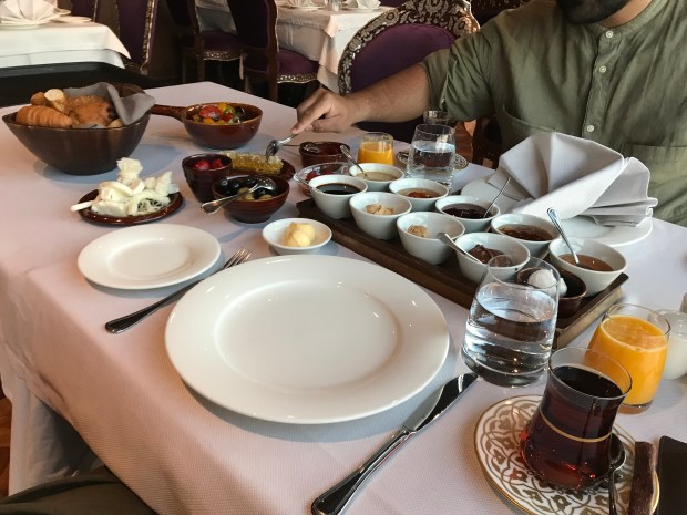 breakfast at ajwa hotel sultanahmet istanbul